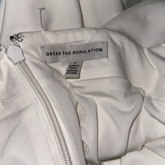 NWOT Dress The Population Camden Mermaid Hem halter Maxi Evening Gown white sz S - Picture 8 of 9